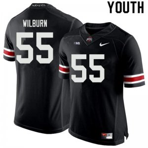 NCAA Ohio State Buckeyes Youth #55 Trayvon Wilburn Black Nike Football College Jersey SHF1845TJ